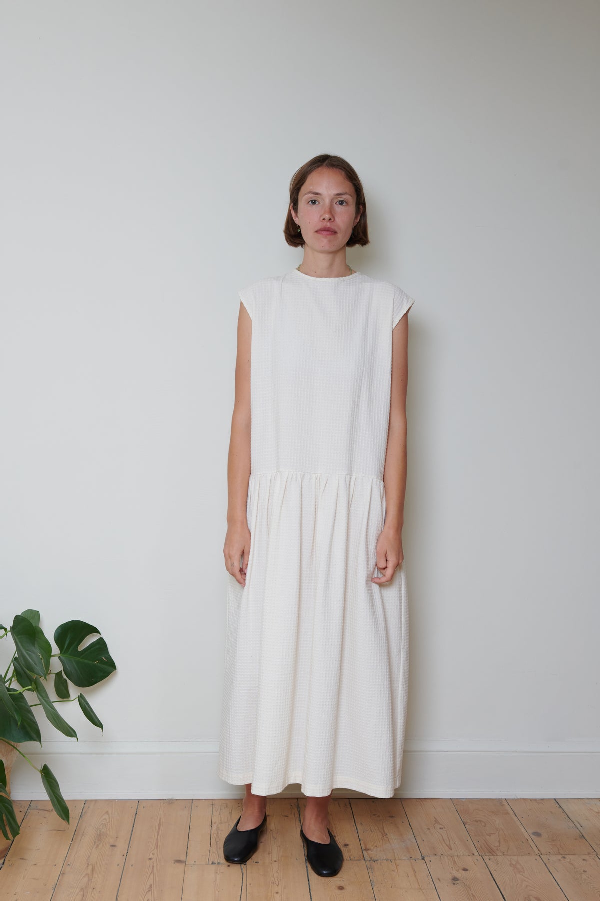 Cawley | Isabella Dress - Japanese Waffle Cotton