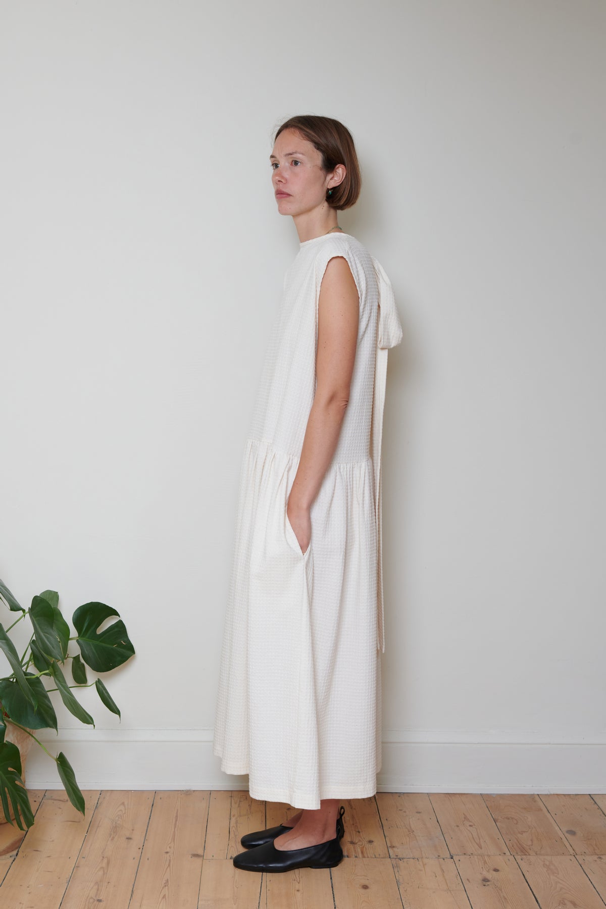 Cawley | Isabella Dress - Japanese Waffle Cotton