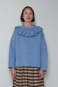 Cawley | Ruffle Neck Lambswool Pullover