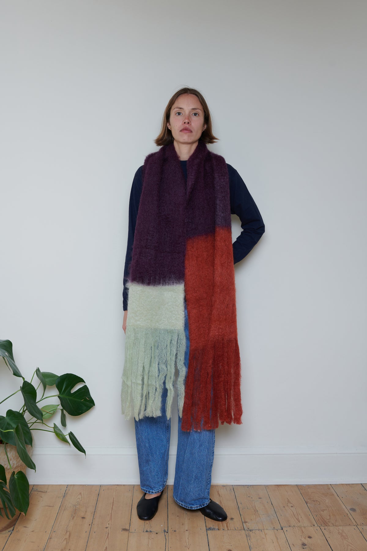 Ezcaray | Colour Block Mohair Scarf - CB-25B