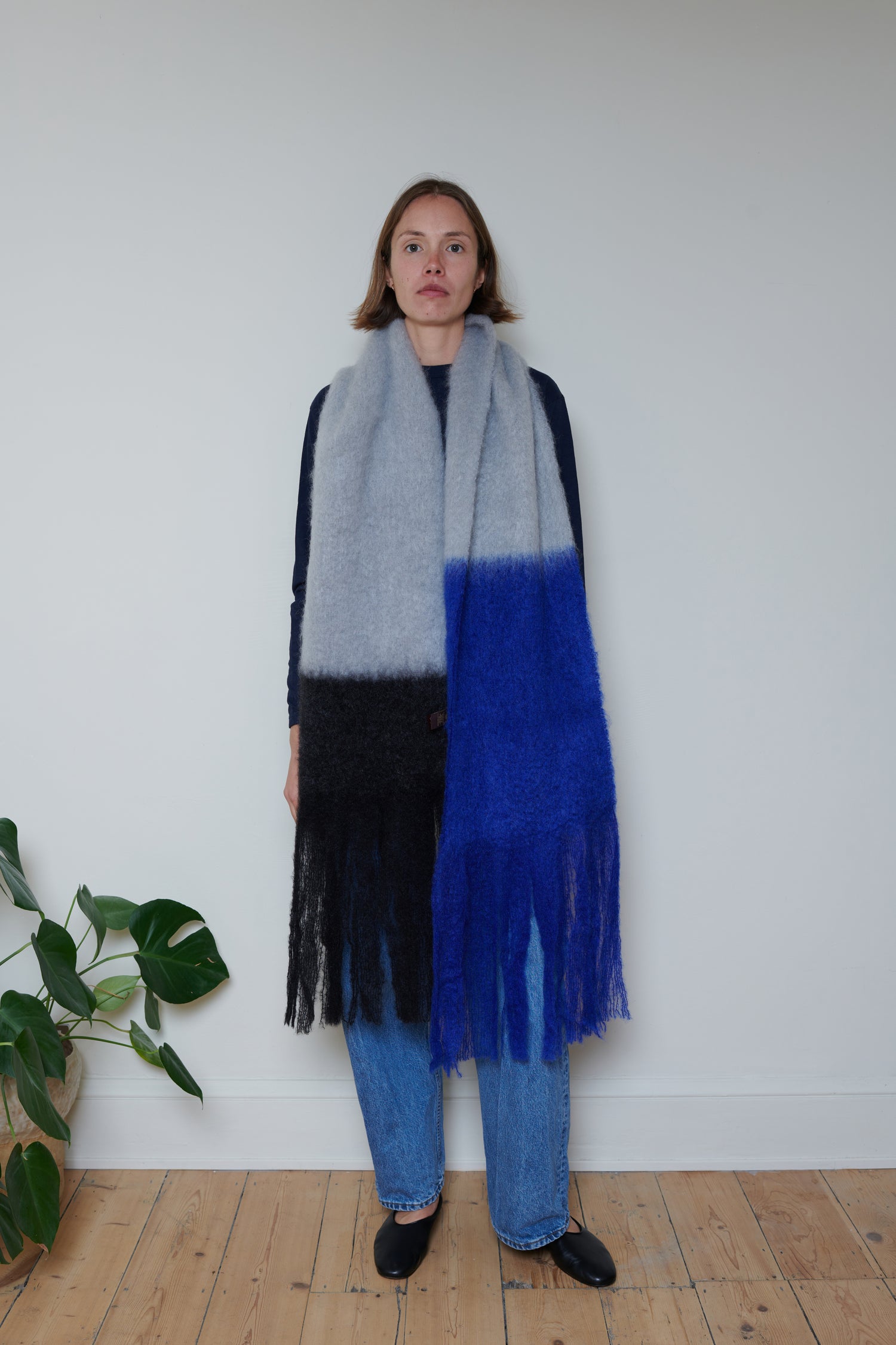 Ezcaray | Colour Block Mohair Scarf - CB-26B