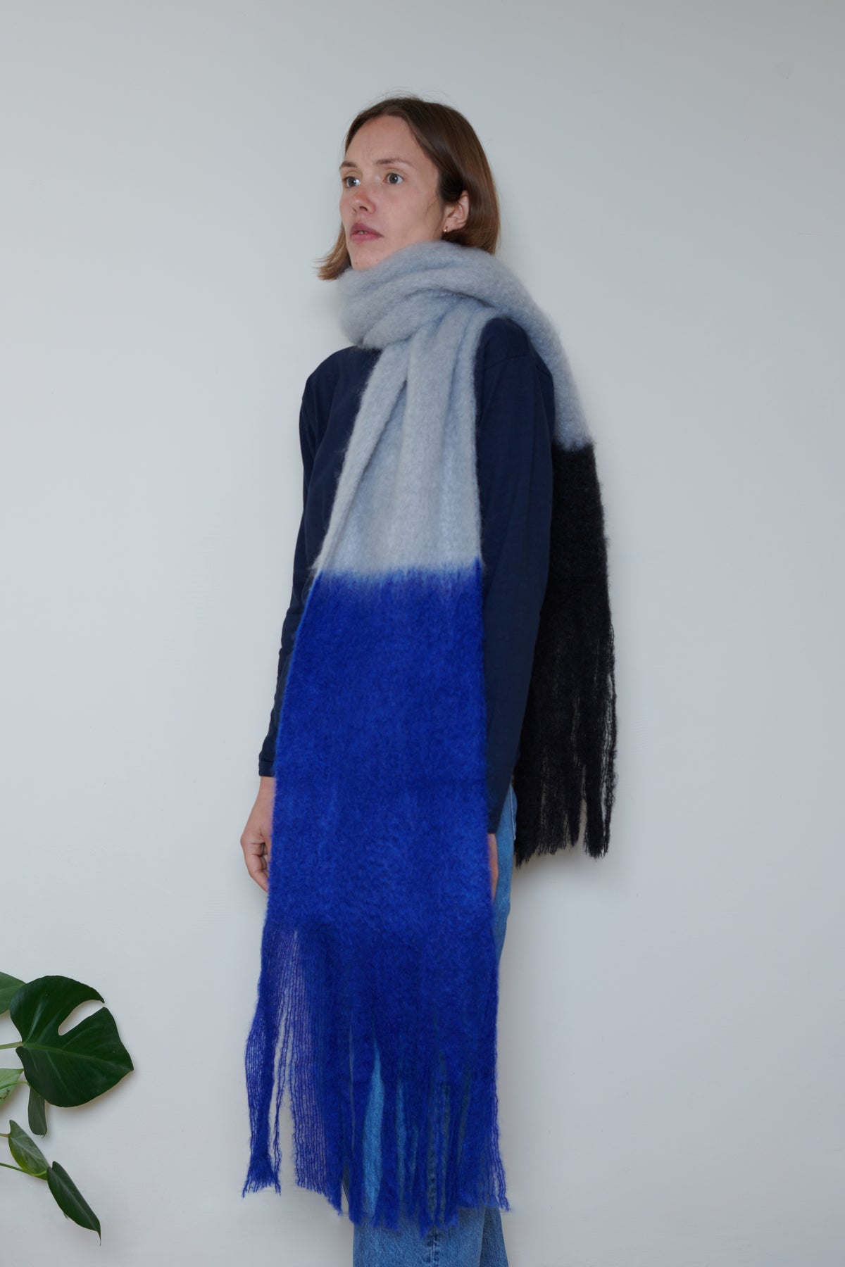 Ezcaray | Colour Block Mohair Scarf - CB-26B