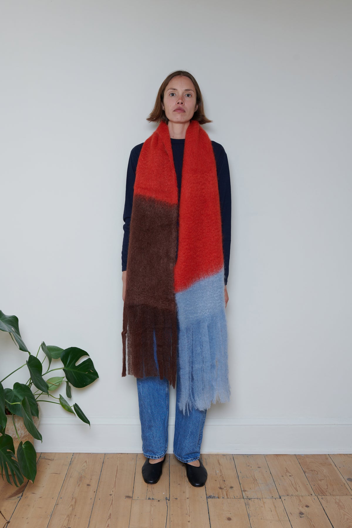 Ezcaray | Colour Block Mohair Scarf - CB-30B