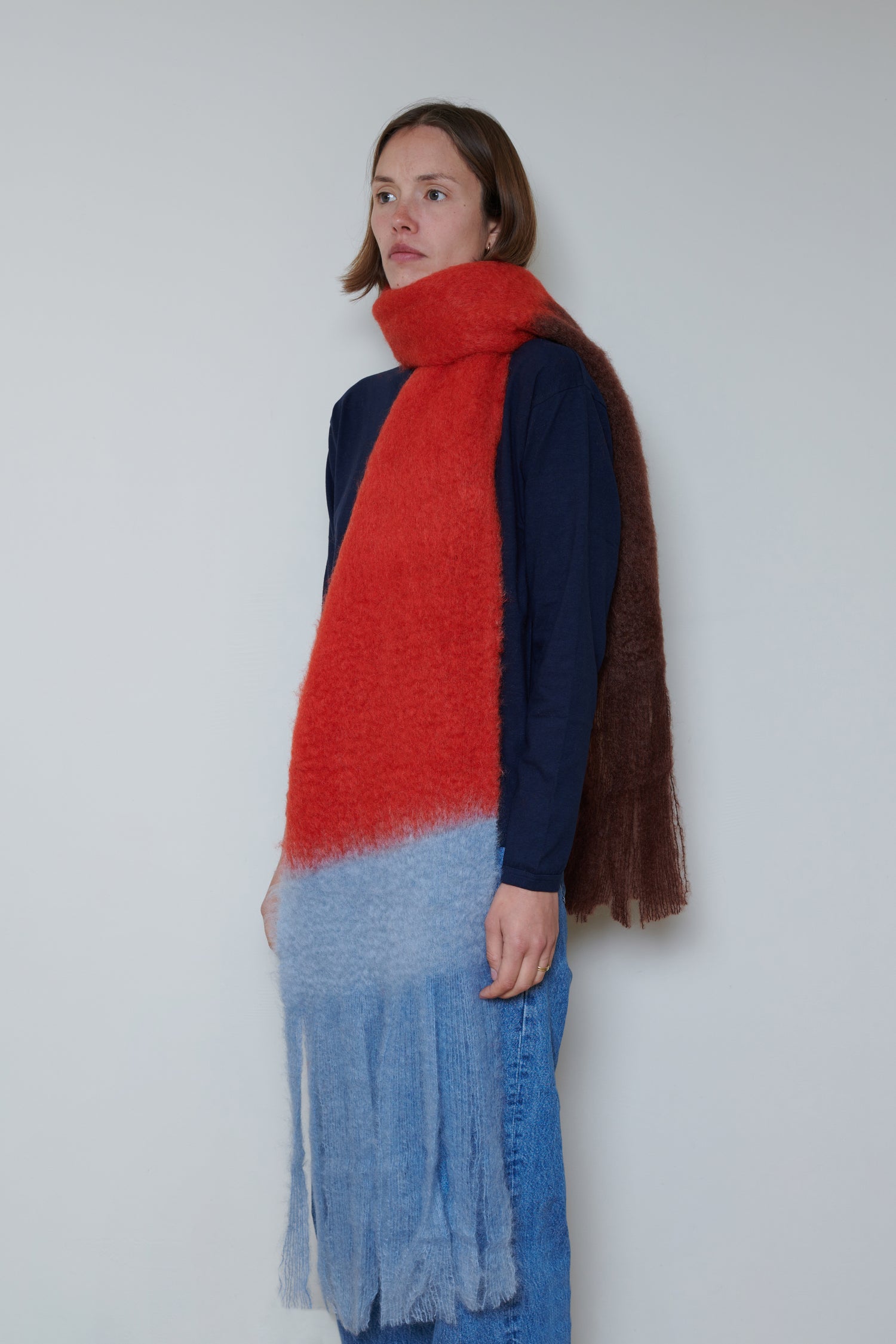 Ezcaray | Colour Block Mohair Scarf - CB-30B