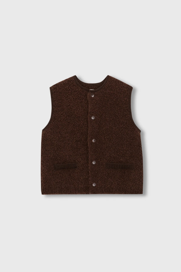 Cordera Wool and Mohair Waistcoat Tierra