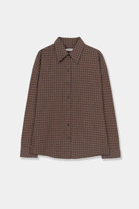 Cordera | Checked Oversized Shirt - Brown/ Navy