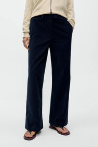 Cordera | Low Rise Corduroy Pants - Navy