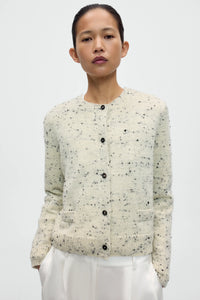 Cordera | Merino Wool Flecked Cardigan - Natural