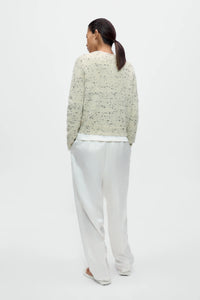 Cordera | Merino Wool Flecked Cardigan - Natural