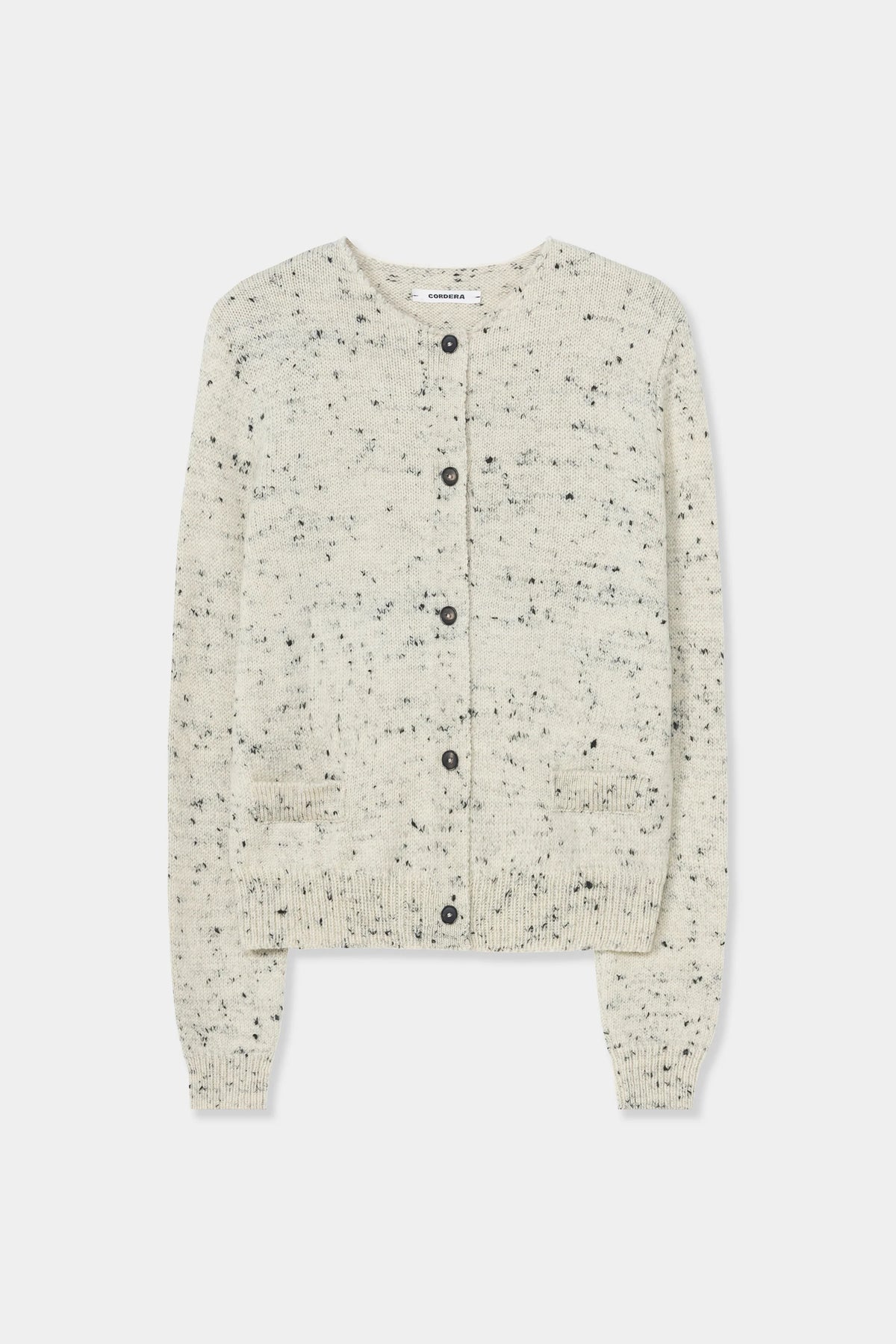 Cordera | Merino Wool Flecked Cardigan - Natural