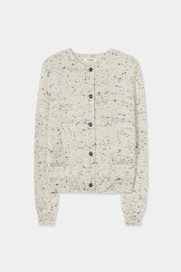 Cordera | Merino Wool Flecked Cardigan - Natural