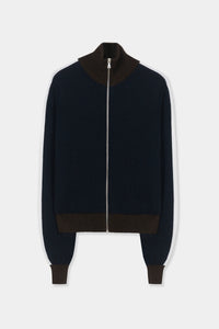 Cordera | Merino Wool Sporty Cardigan - Navy