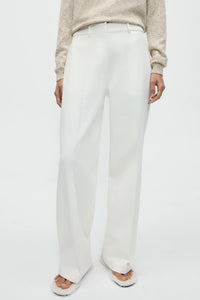 Cordera | Soft Cotton Straight Pants- White