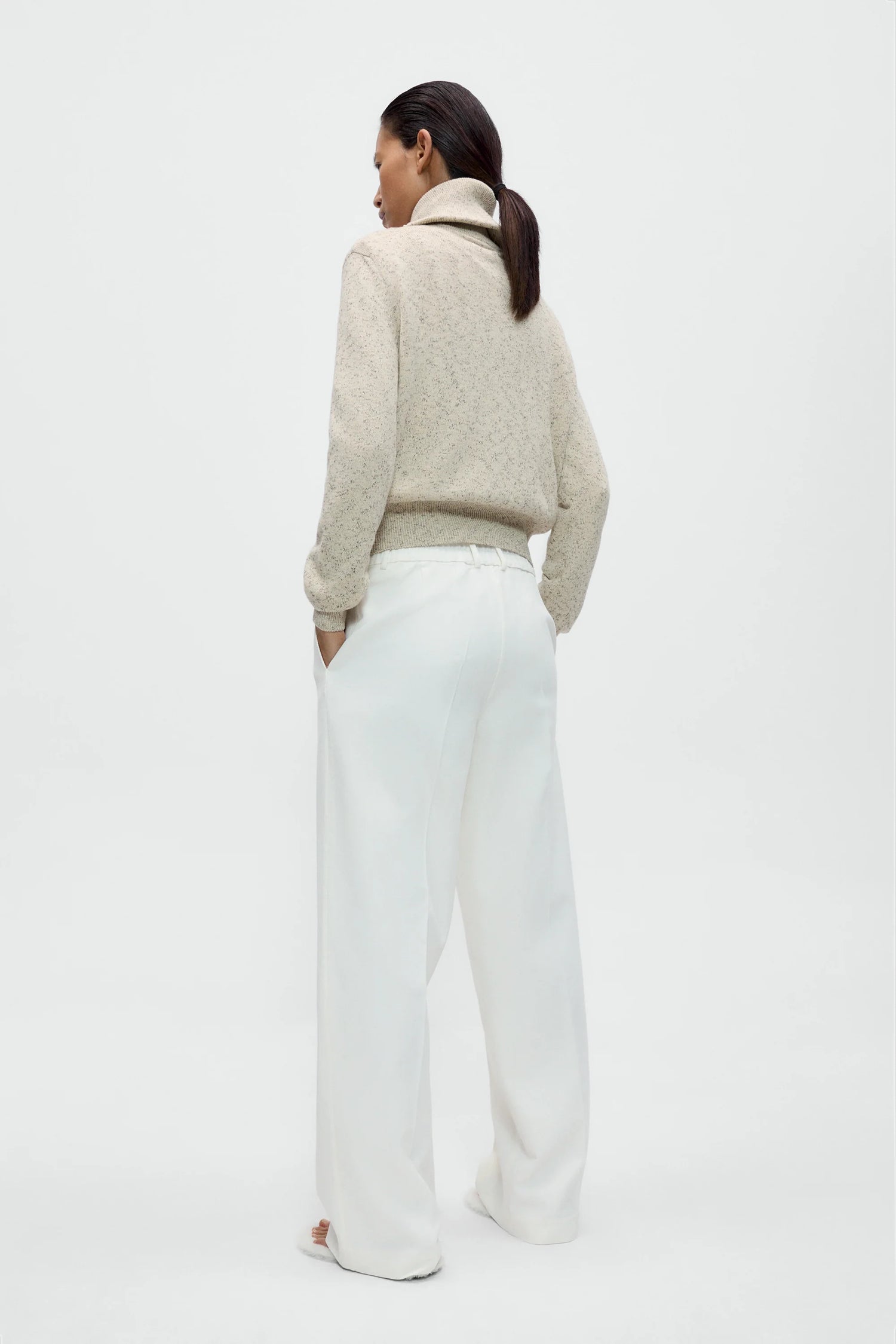 Cordera | Soft Cotton Straight Pants- White