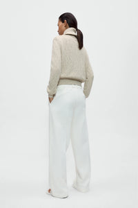 Cordera | Soft Cotton Straight Pants- White