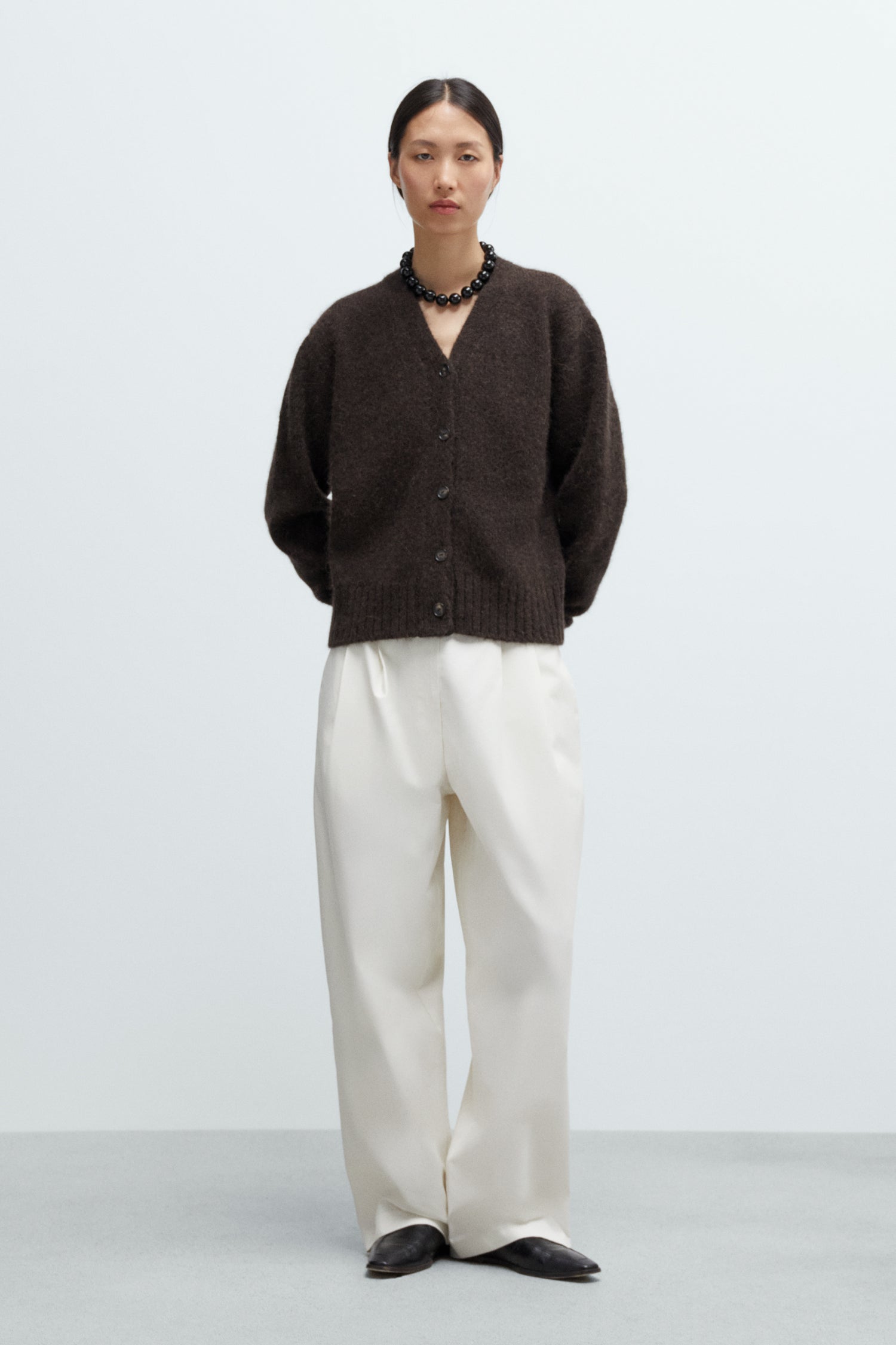 Cordera | Baby Alpaca Cardigan- Brown