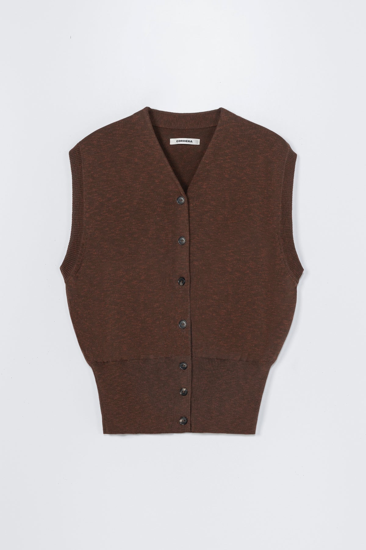 Cordera | Flecked Cotton Waistcoat - Russet