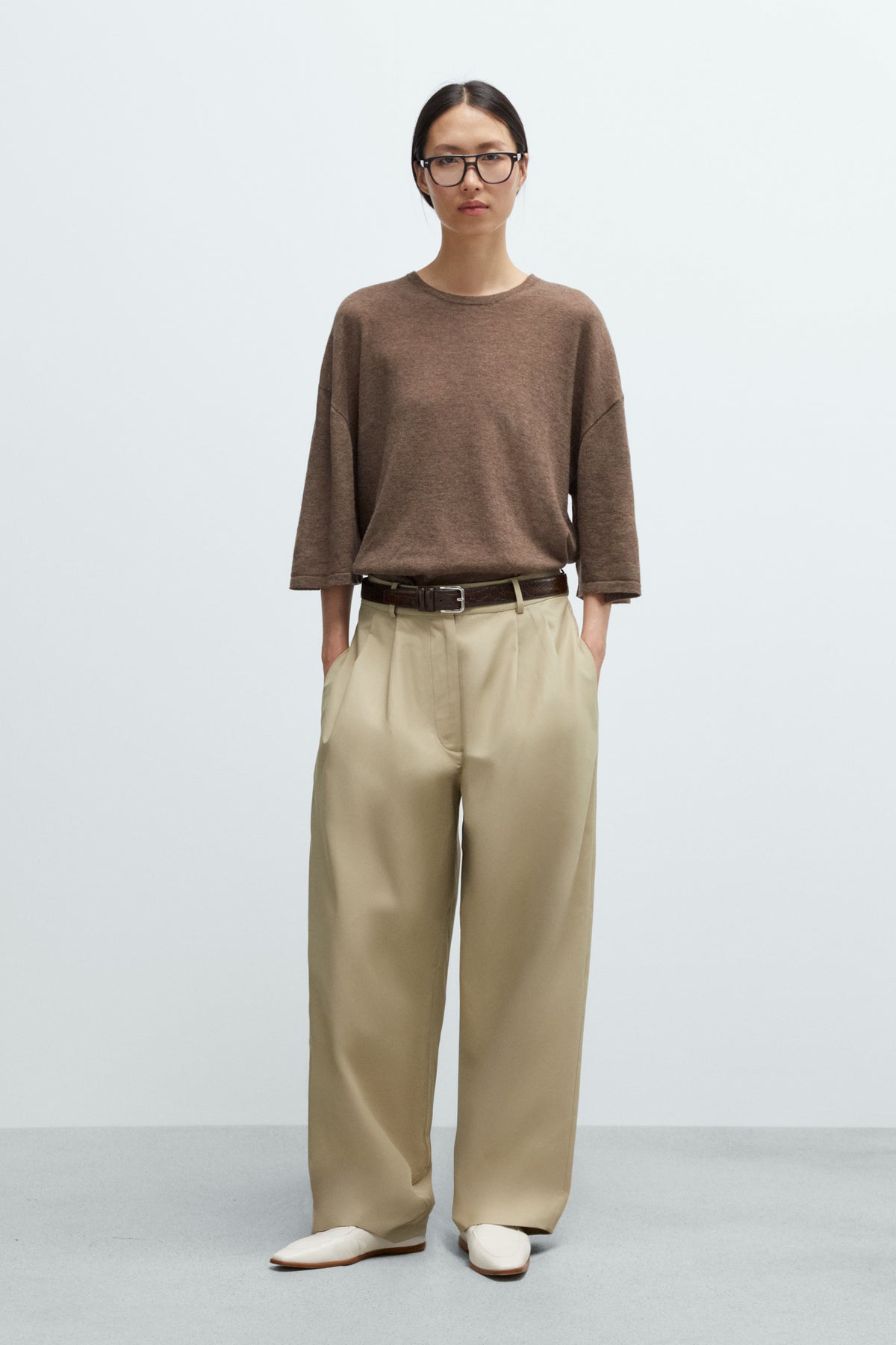 Cordera | Merino Wool Oversized T-Shirt - Deep Taupe