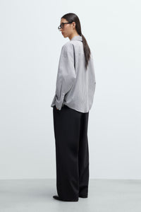 Cordera | Oversized Shirt - Vichy Grey
