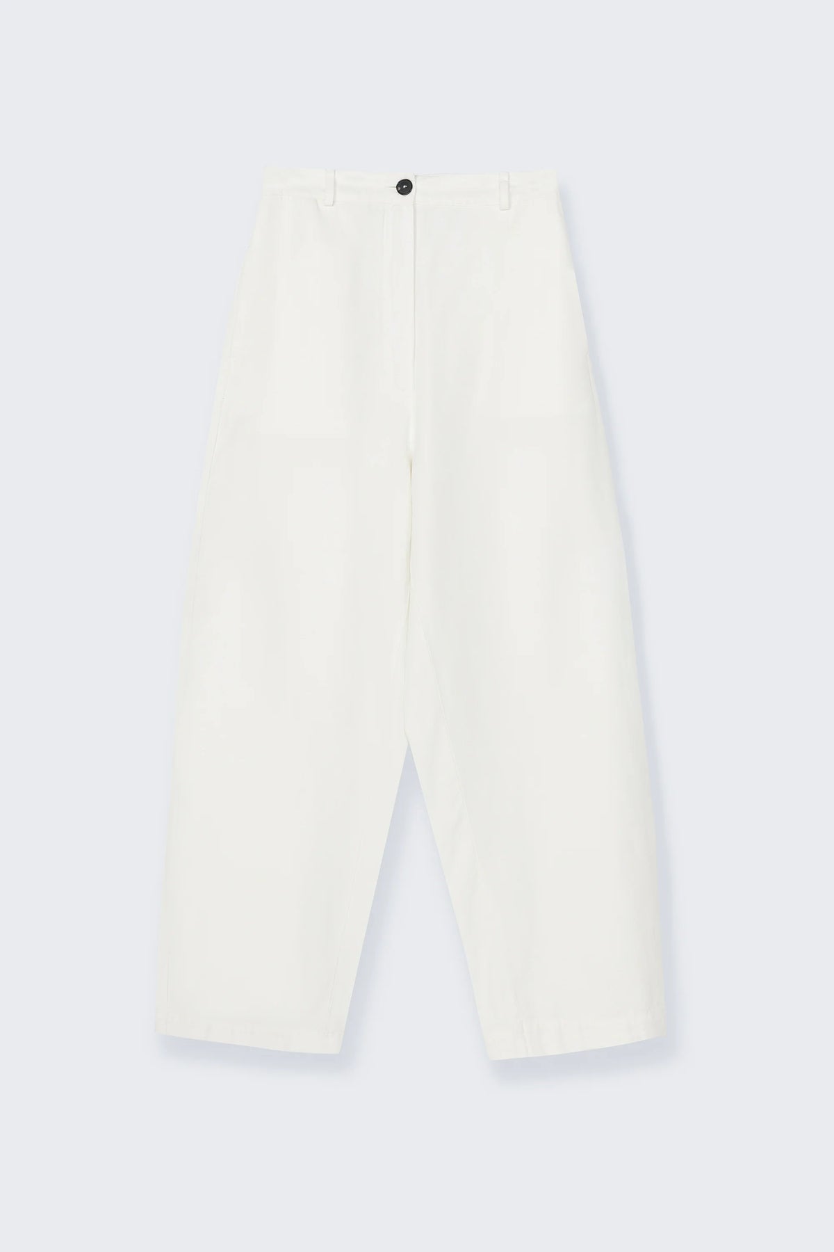 Cordera | Cotton and Linen Curved Pants - White