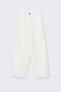 Cordera | Cotton and Linen Curved Pants - White