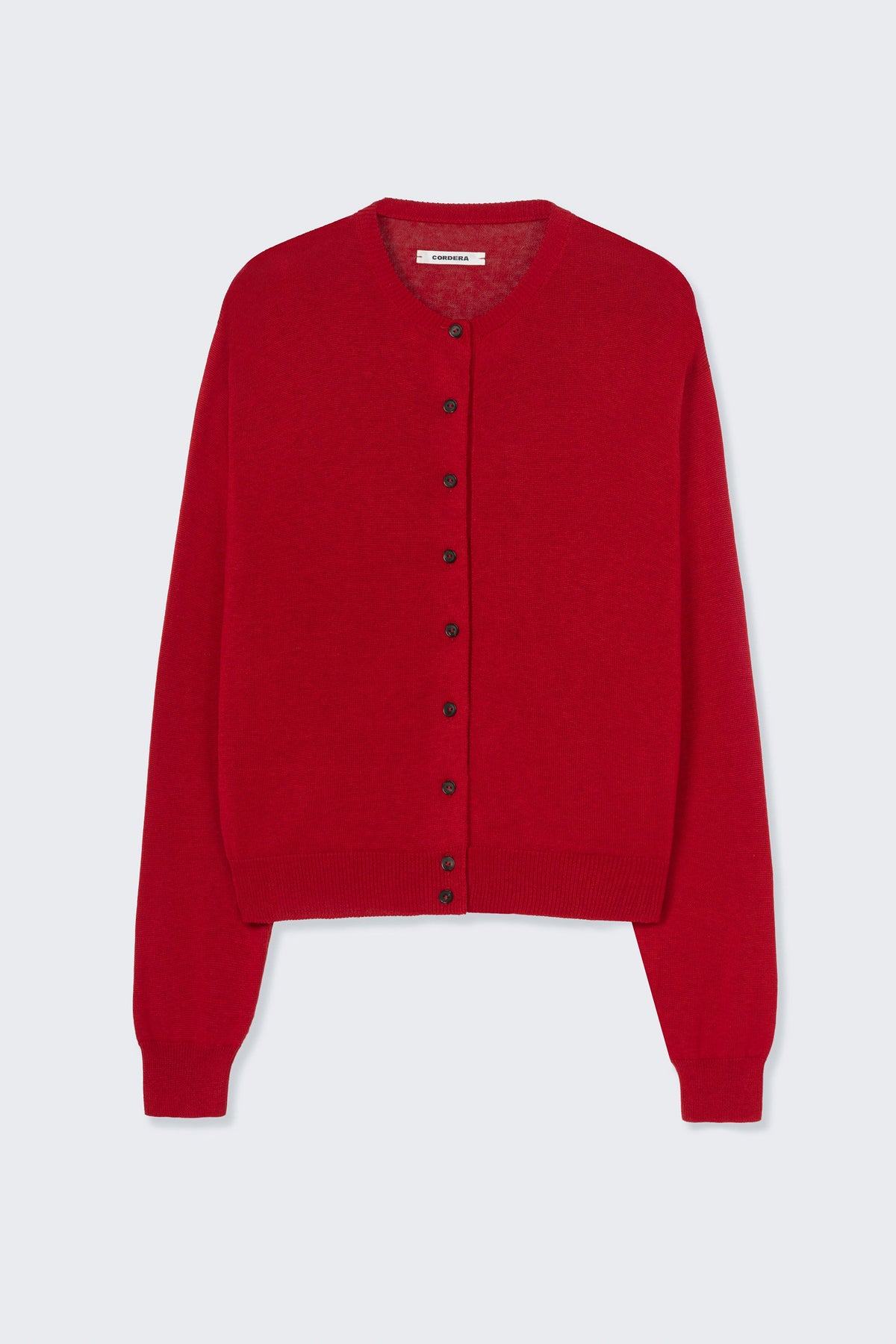 Cordera | Cotton and Silk Cardigan- Red