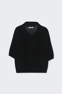Cordera | Lace Polo- Black