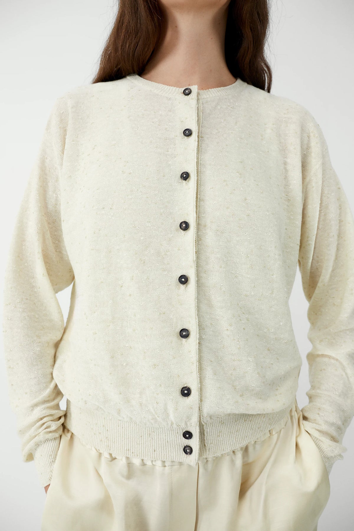 Cordera | Linen and Cotton Flecked Cardigan -