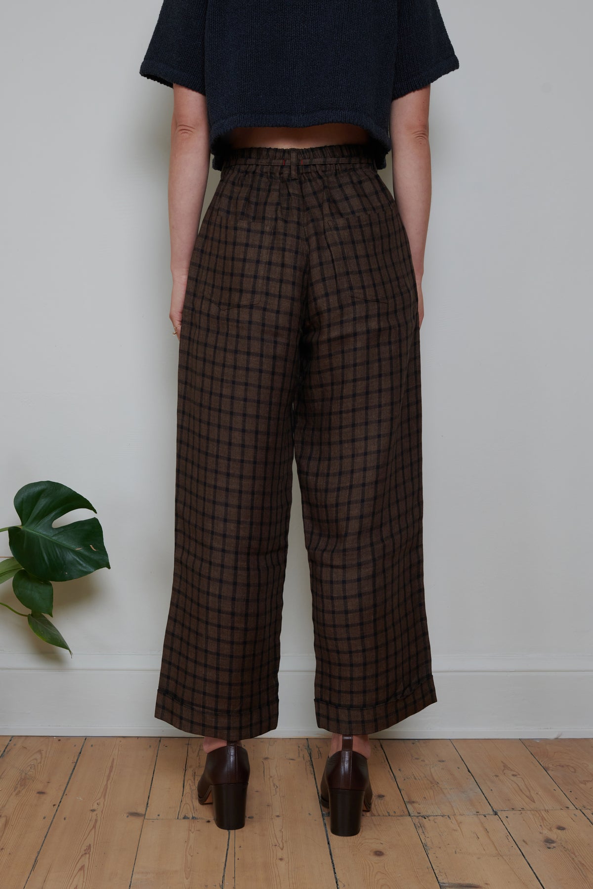 Cordera | Linen Relaxed Checkered Pants