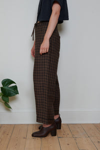 Cordera | Linen Relaxed Checkered Pants