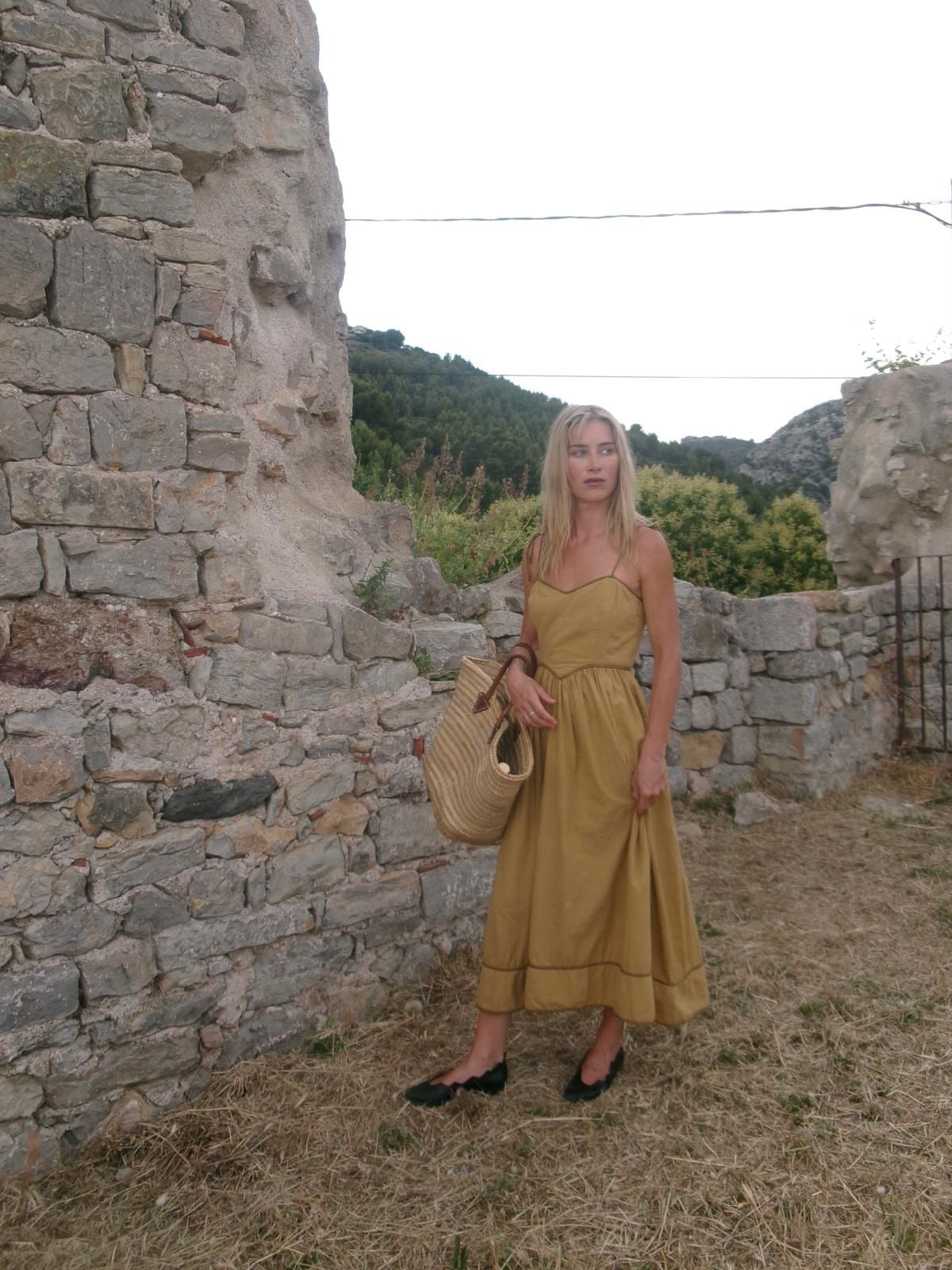 Tidy Street Collection | Corset Dress- Ochre