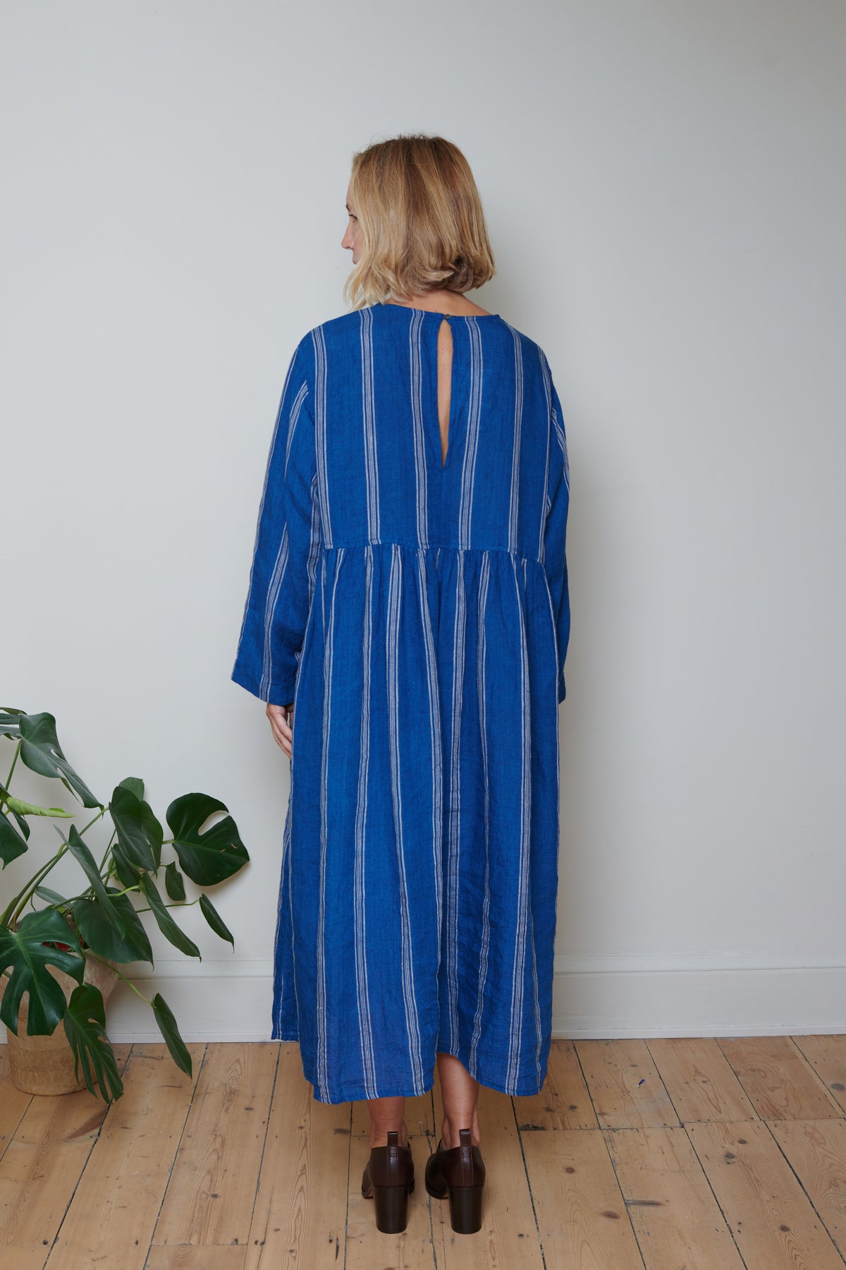 Ichi Antiquités | Dobby Dress - Blue Stripe