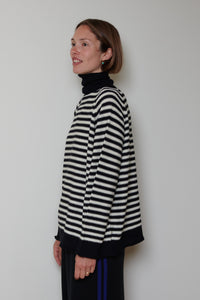 Ichi Antiquités | Wool and Alpaca Turtleneck - Striped