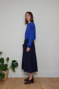 Indian Collection | Broderie Skirt - Navy