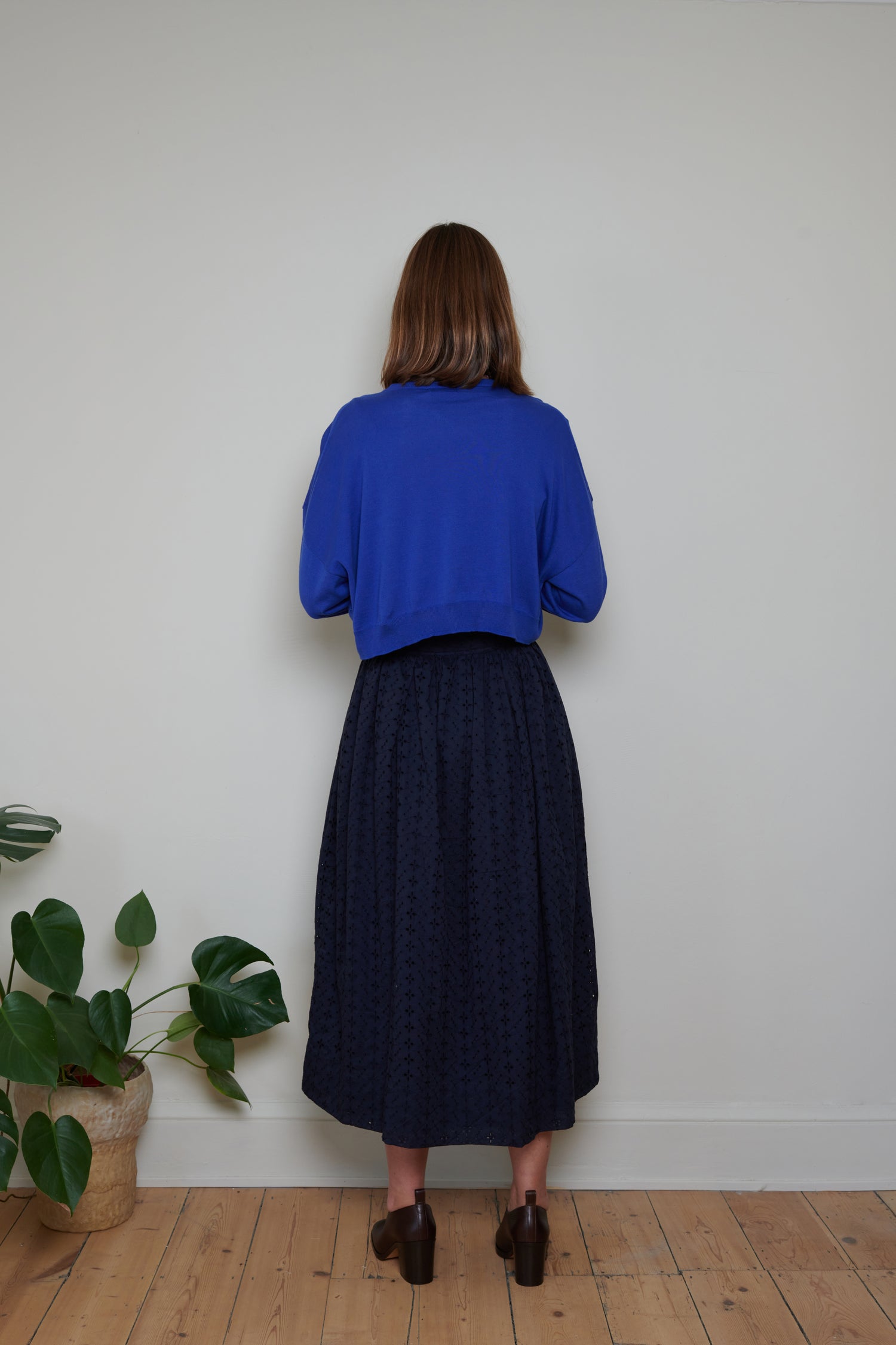 Indian Collection | Broderie Skirt - Navy