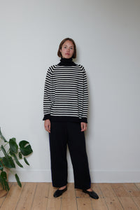 Ichi Antiquités | Wool and Alpaca Turtleneck - Striped