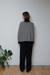 Ichi Antiquités | Wool and Alpaca Turtleneck - Striped