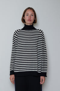 Ichi Antiquités | Wool and Alpaca Turtleneck - Striped