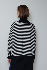 Ichi Antiquités | Wool and Alpaca Turtleneck - Striped