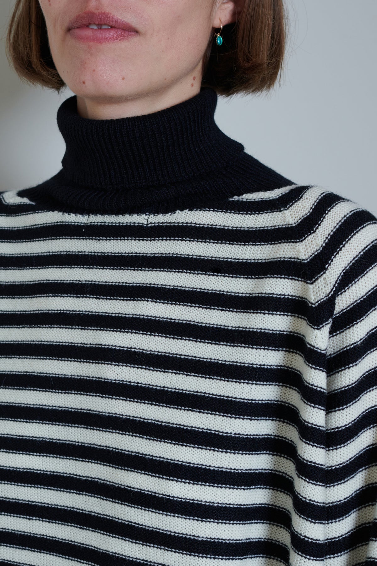 Ichi Antiquités | Wool and Alpaca Turtleneck - Striped