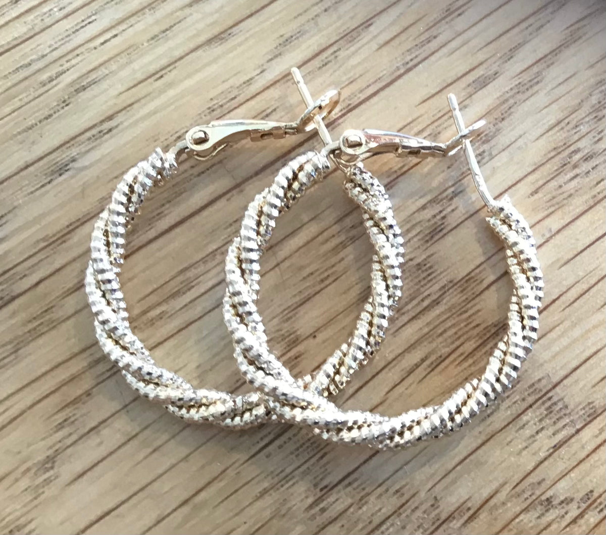 Twisted Gold Hoops