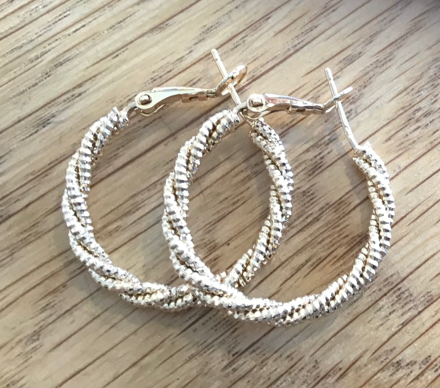 Twisted Gold Hoops