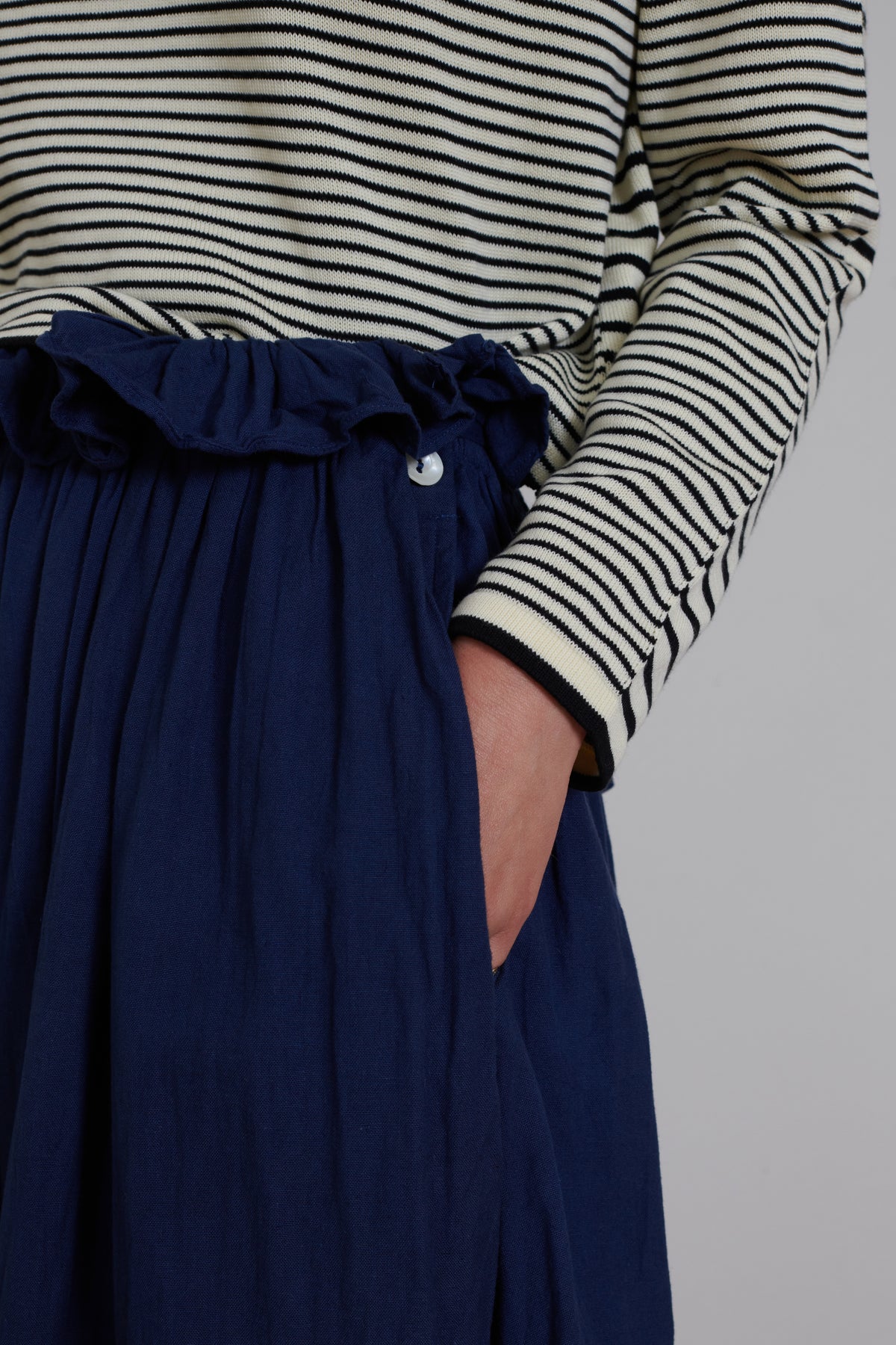 Indian Collection | Ruffle Top Skirt - Indigo