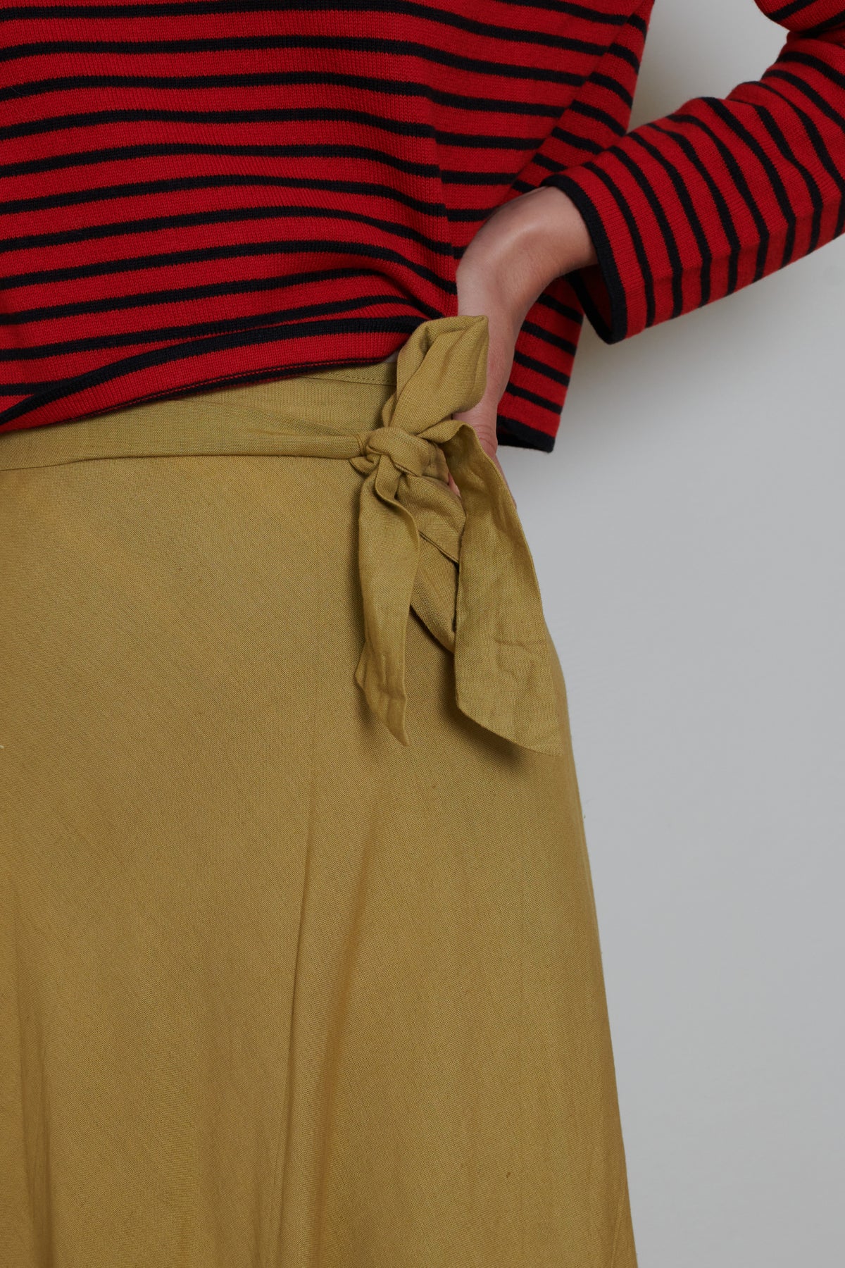 Indian Collection | Ruffle Wrap Skirt - Ochre