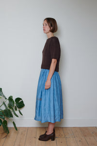 Runaway Bicycle Hand Embroidered Skirt