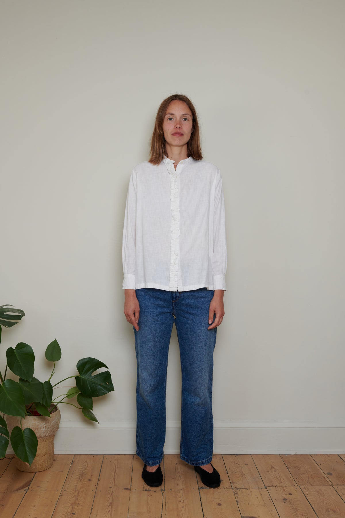 Indian Collection | Frill Blouse - White