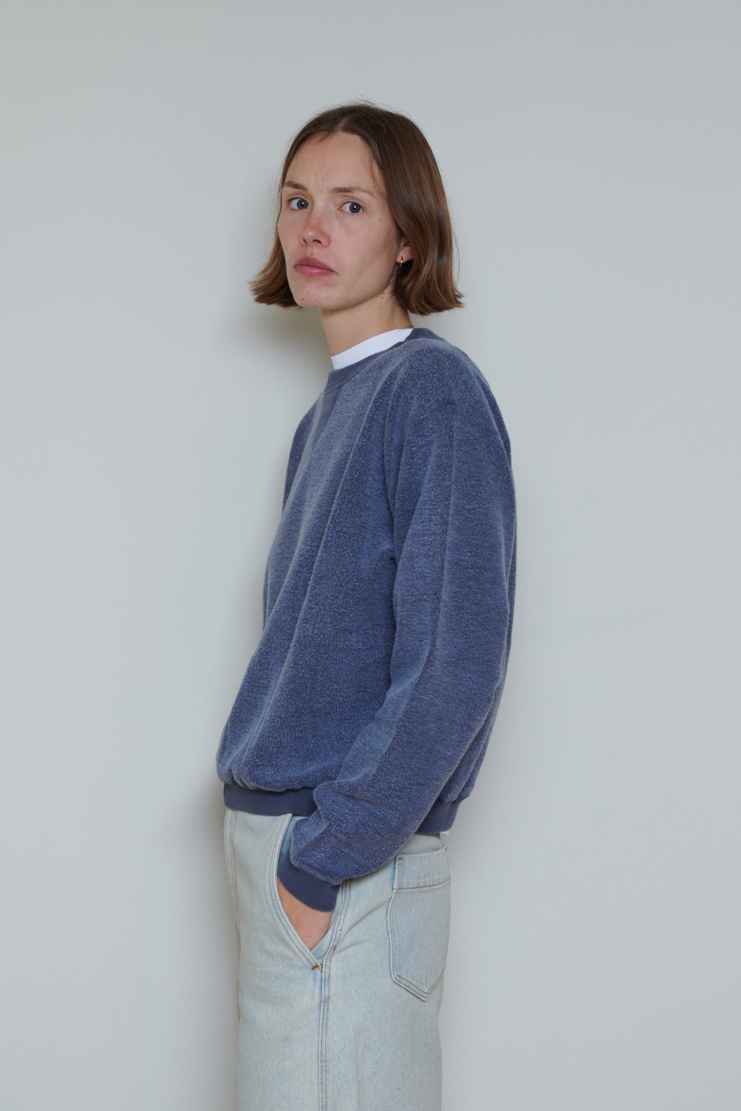 Sunray | Hina Pigment Dye Sweatshirt - Blue Graphite