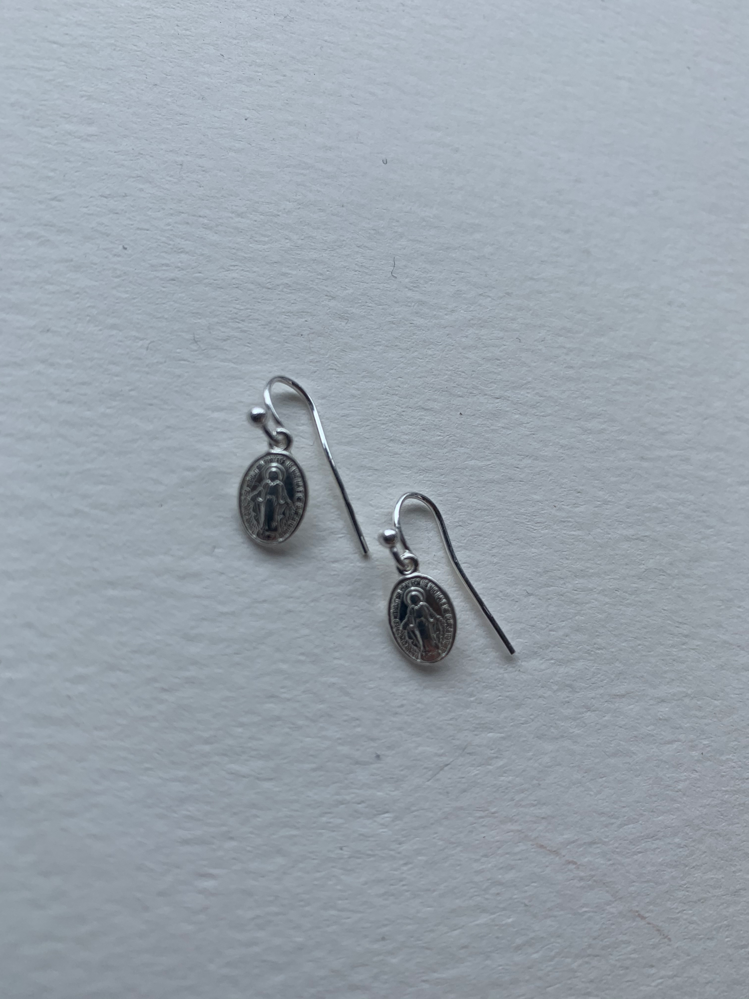 Mini Miraculous Medal Earrings