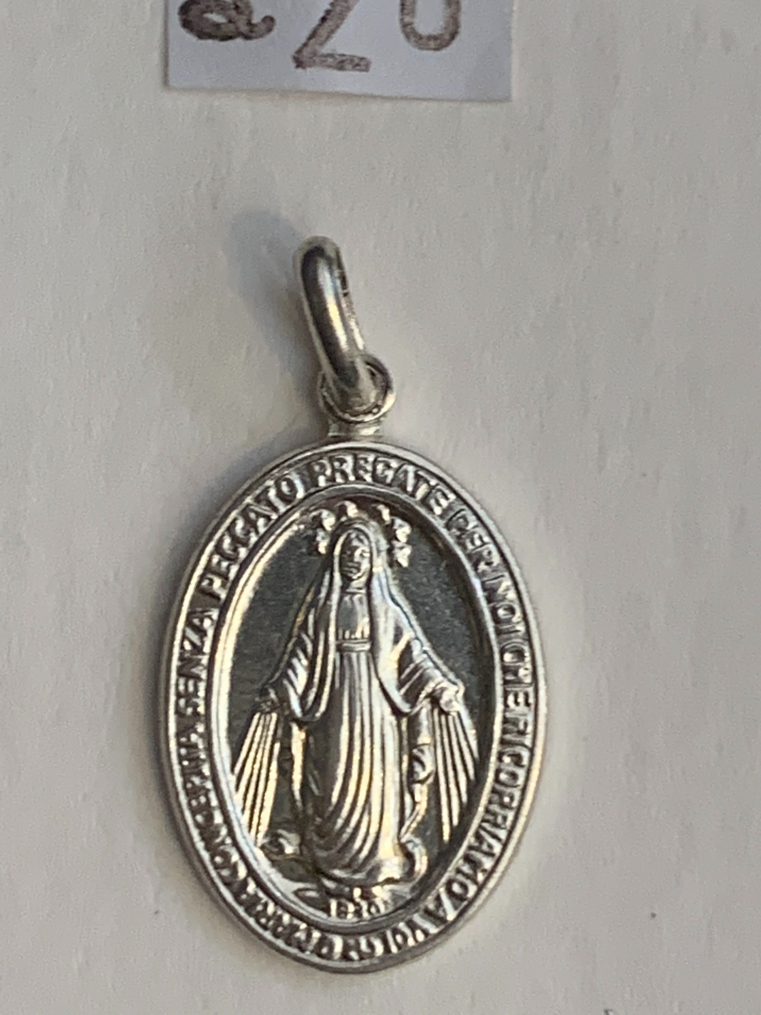 Large Miraculous Medal silver